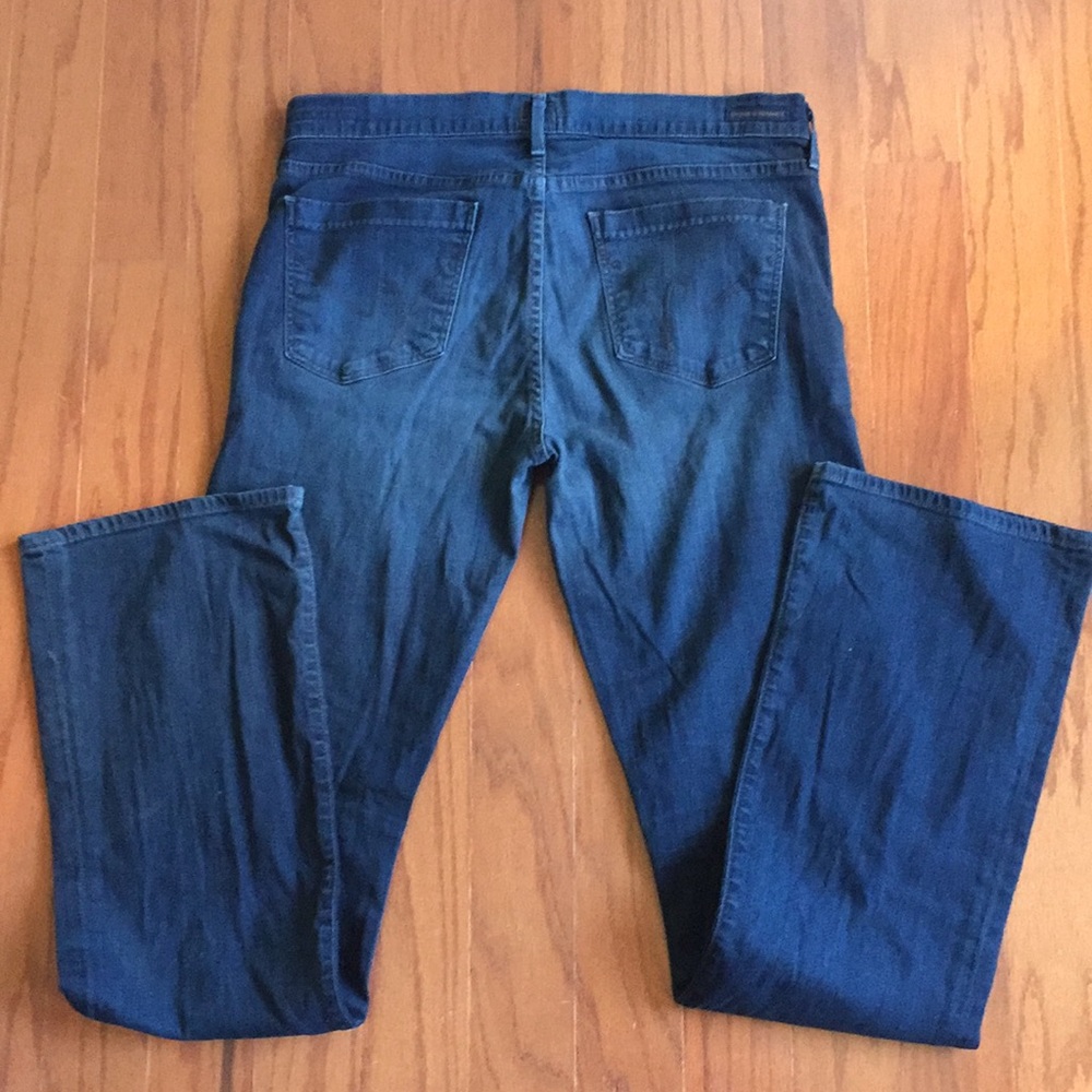 AMBER Medium Rise Boot Cut Denim Jeans COH 32 Blue
